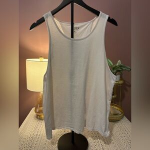J.Crew vintage cotton top, white, with back opening and tie bottom.